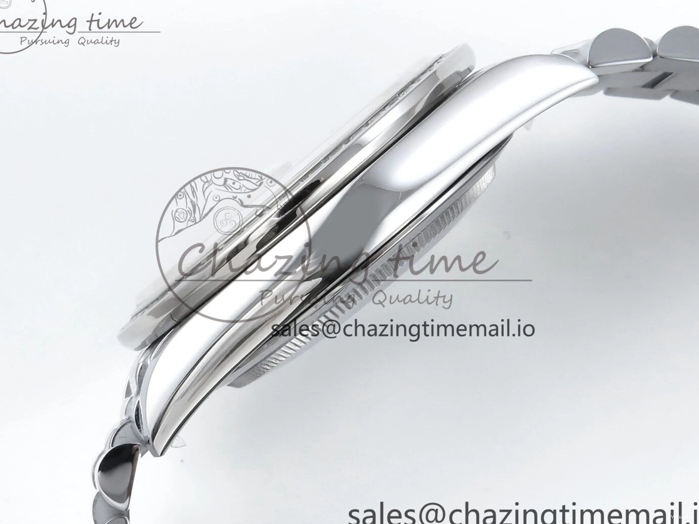 40 Blue Bezel Best 1:1 (Gain Weight) Diamonds Edition SS A2836 Crystal V5 DayDate Dial President Bracelet QF on 0310